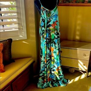 Tropical Maxi Dress/cover up- Vitamin A- Size Small